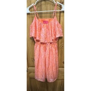 Lilly Pulitzer For Target‎ Women's Dress Small S/P Coral Pino Zebra Print Ruffle